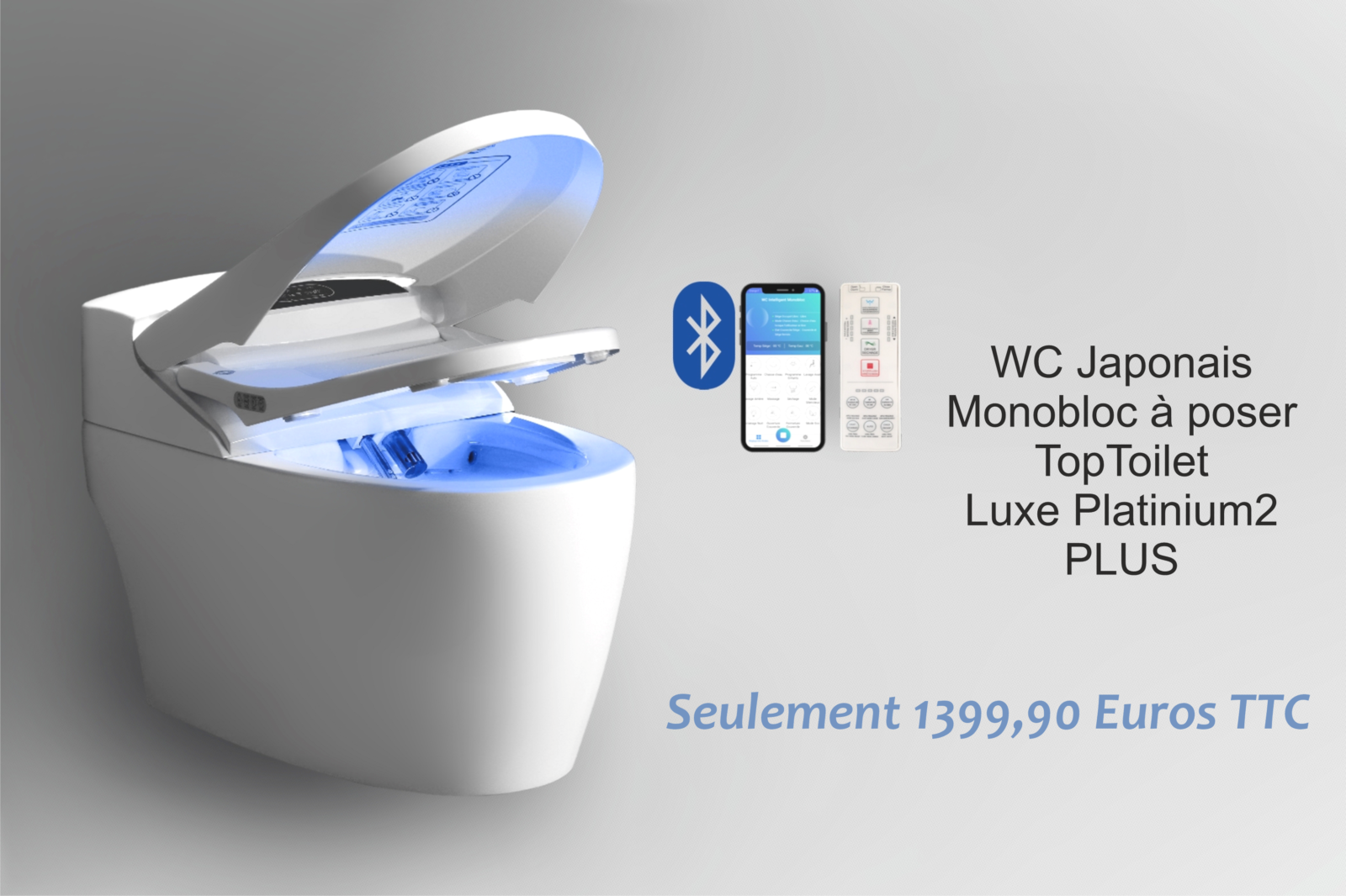 WC Monobloc Japonais TopToilet Luxe Platinium2 PLUS